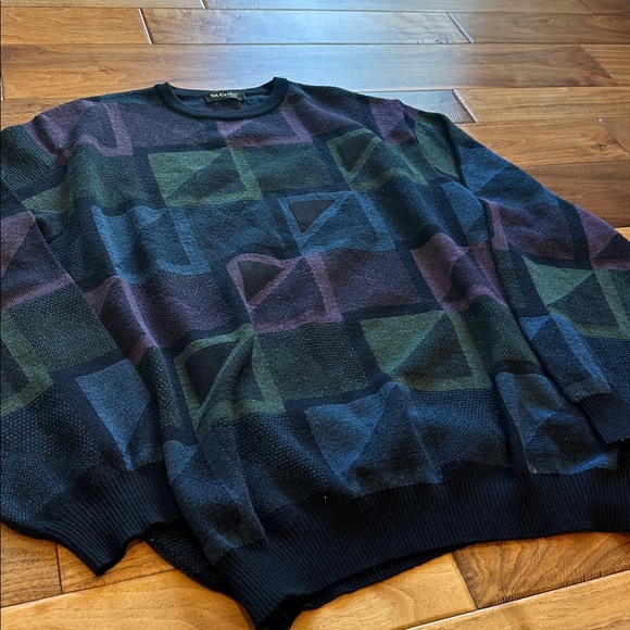 Vtg St Croix abstract 3D wool sweater - Picture 6 of 6